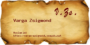 Varga Zsigmond névjegykártya